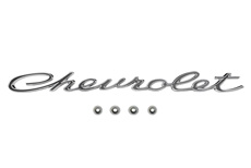 1965 TRUNK MOULDING EMBLEM, "CHEVROLET"